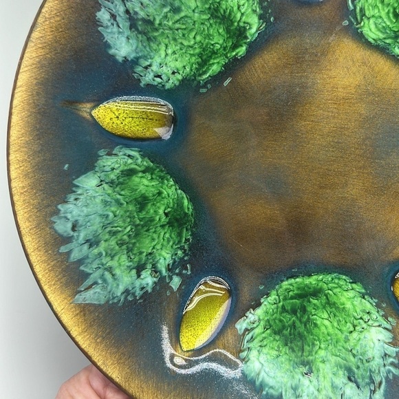 Vintage Edwards Star Enamel on Copper Bowl - Picture 7 of 10